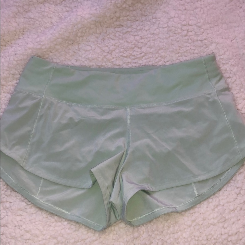 Lulu lemon mint green shorts size 4